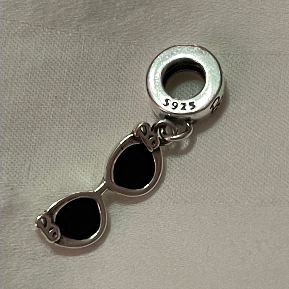 Pandora 925 Sterling Silver and Black “Barbie” Sunglasses Charm